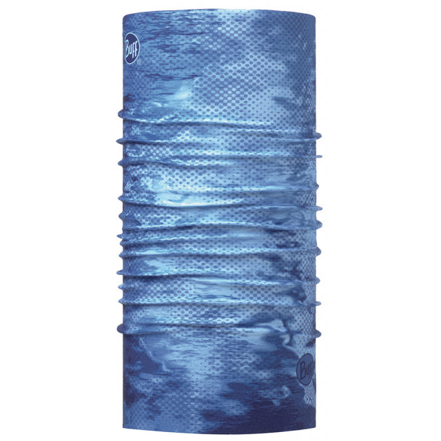 Junior CoolNet UV+ Neck Gaiter Pelagic Camo Blue